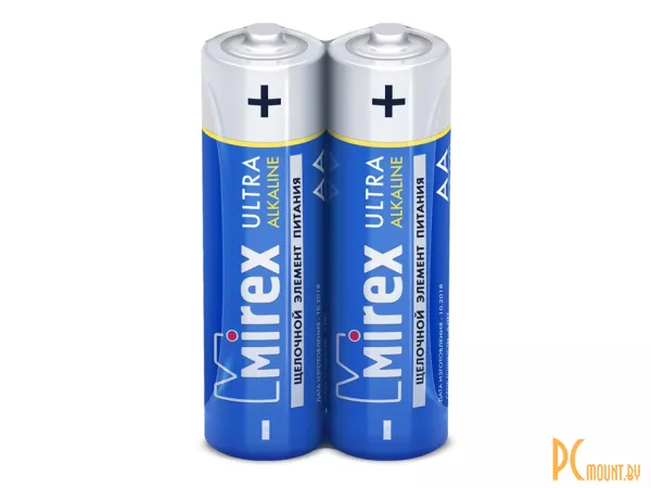 Батарея щелочная Mirex LR6 / AA 1.5V  2 шт (2/24/240), shrink