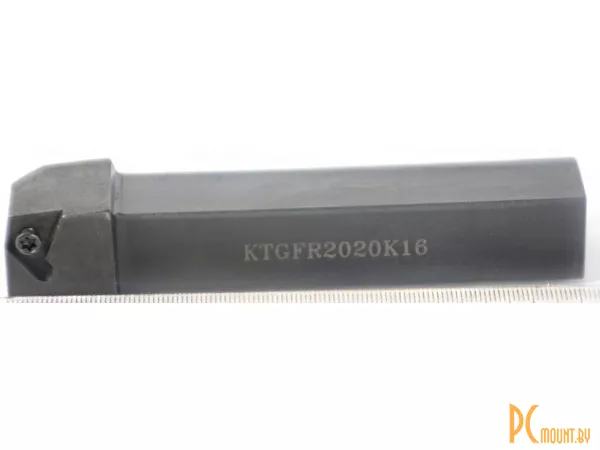 Резец токарный KTGFR2020K16, канавочный, правый, для наружного точения, 20x20мм, L125, для пластин TGF32R