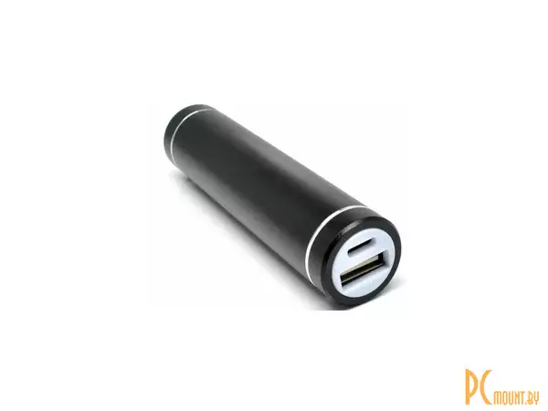 Батарейный отсек для 1x18650, алюминий, черный, для использования как powerbank, micro-USB вход, USB выход