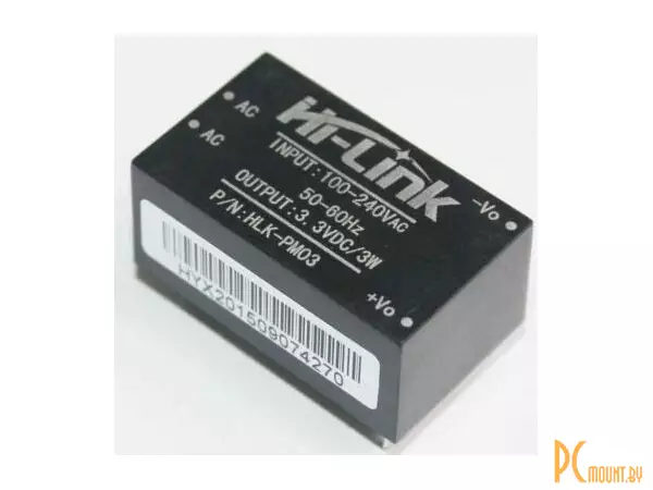 Hi-Link HLK-PM03 AC-DC преобразователь напряжения стабилизированный 220V to 3.3V 3W 1000MA