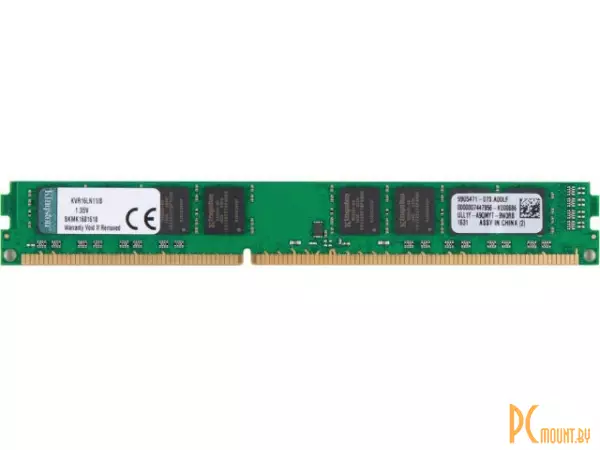 Память оперативная DDR3L, 8GB, PC12800 (1600MHz), Kingston KVR16LN11/8