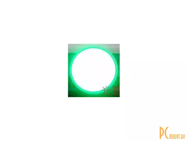Индикатор светодиодный, круглый, 18мм, изумрудно-зеленый, фон белый
