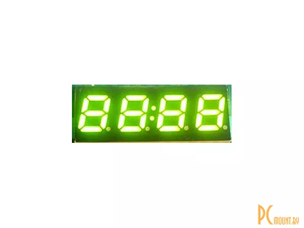 Индикатор светодиодный 7-сегментный 2841BS, 0.28", 4 знака, зеленый, общий анод