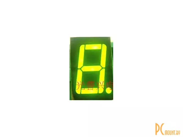 Индикатор светодиодный 7-сегментный 5161BG, 0.56", 1 знак, зеленый, общий анод