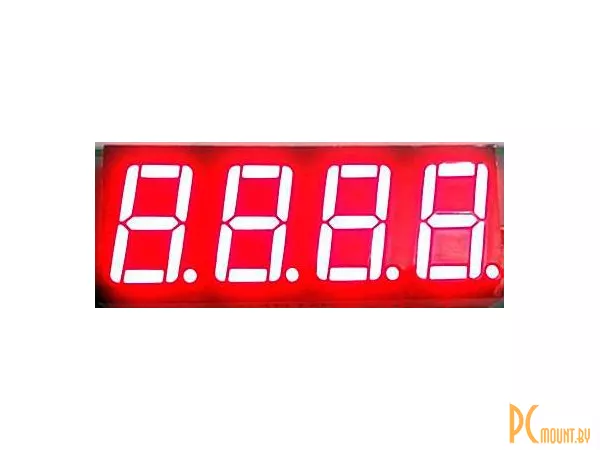 Индикатор светодиодный 7-сегментный 5461AS 0.56", 4 знака, красный, общий катод