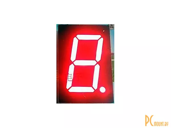 Индикатор светодиодный 7-сегментный 8106BS, 0.8", 1 знак, красный, общий анод