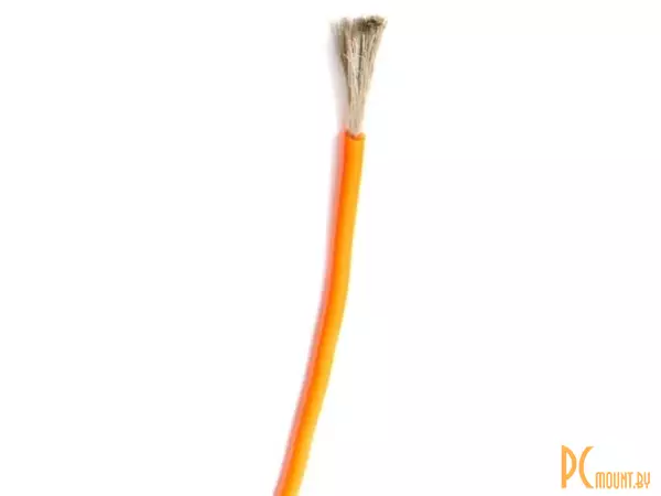 Силиконовой провод 30AWG, 0.05мм2, многожильный, 1м, оранжевый