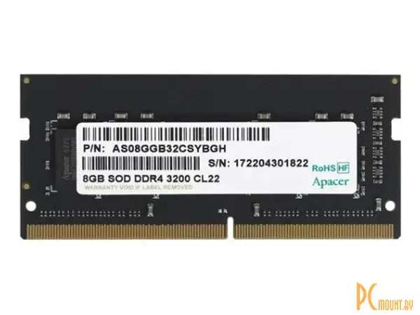 Память для ноутбука SODDR4, 8GB, PC25600 (3200MHz), Apacer ES.08G21.GSH