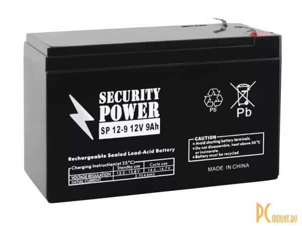 Источник бесперебойного питания UPS Аккумулятор Security Power SP 12-9 12V/9Ah