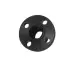 Гайка T8x2x8 четырехзаходная, круглый фланец, черная, пластик POM (полиоксиметилен)
